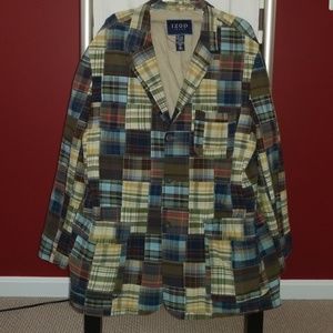 Izod Jeans patchwork mens blazer